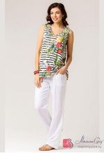 Брюки белый лён