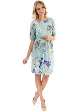 Платье "Инес" для беременных и кормящих (мятное)